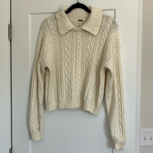 Free People Every Cloud Pullover in Ivory - Size Medium - Picture 2 of 7